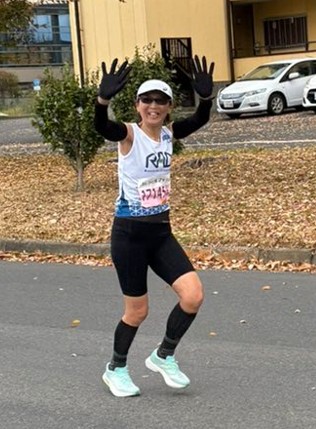 つくばマラソンを走る山田美樹さん
